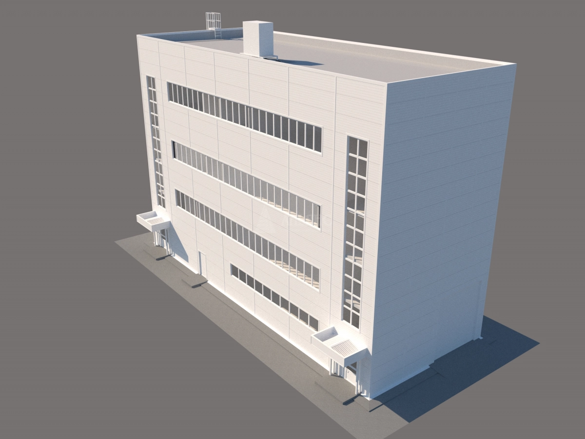 3D визуализация Административно-бытовой комплекс из сэндвич-панелей - фото 10