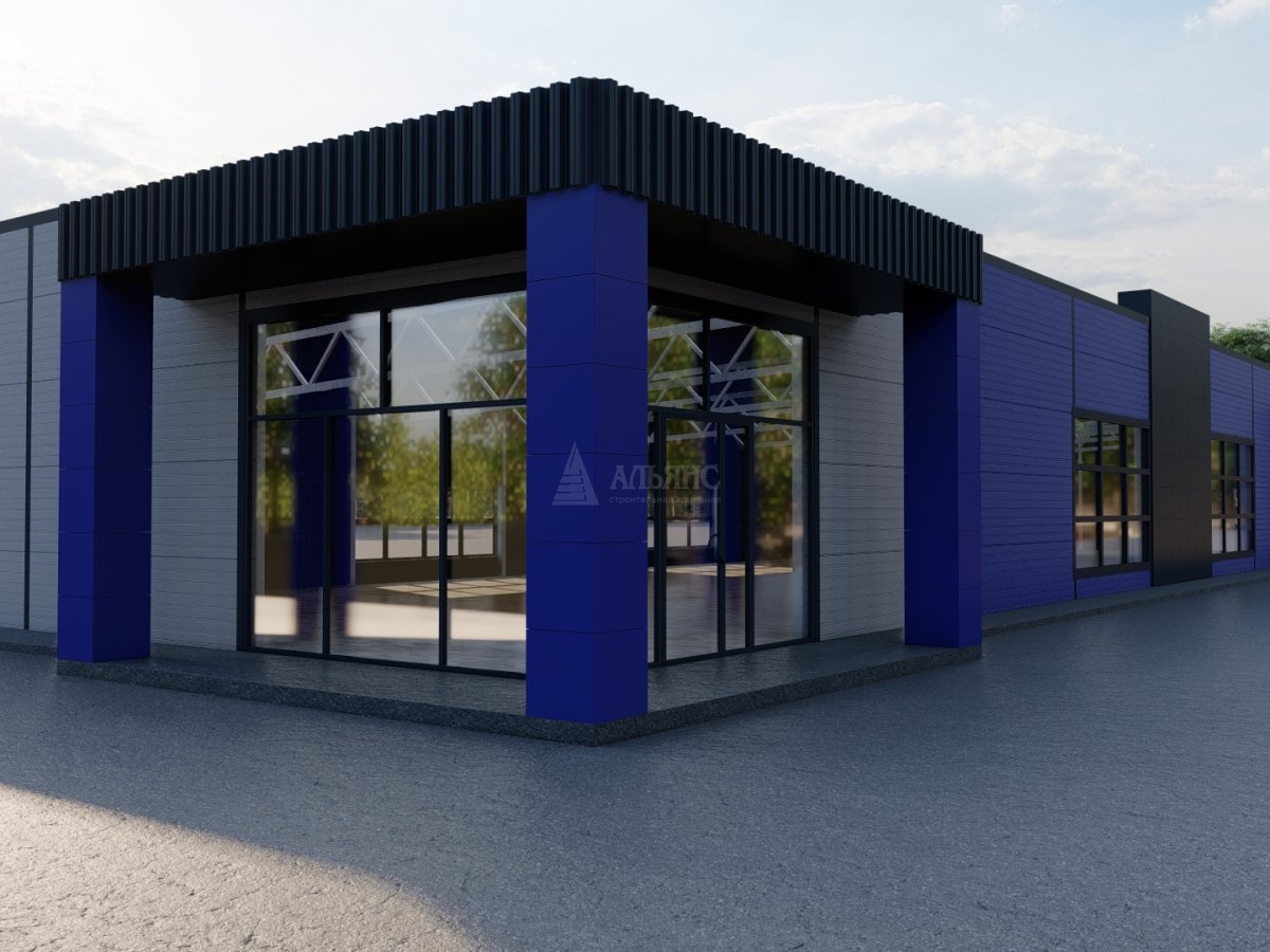 3D визуализация Магазин из сэндвич-панелей - фото 6