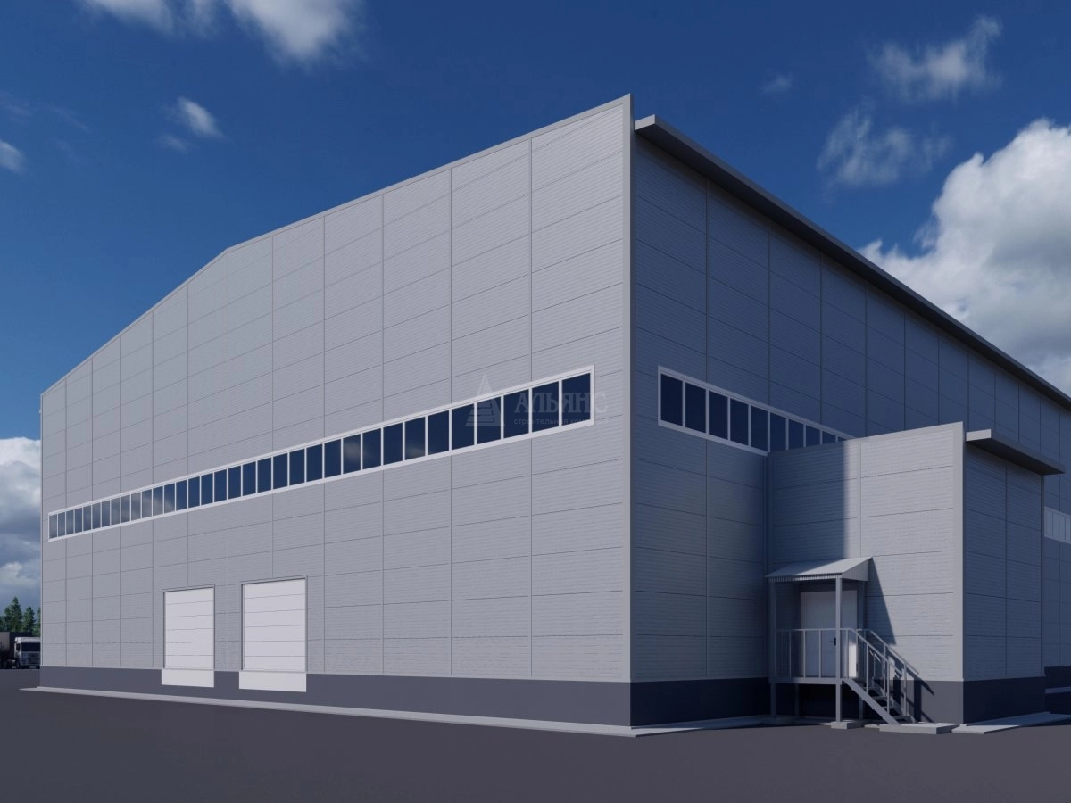 3D визуализация Склад из сэндвич панелей - фото 5